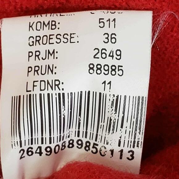 Geiger Austria Sweater Wool Coat 36 US M Orange Fall Long Sweater Jacket - Picture 16 of 16